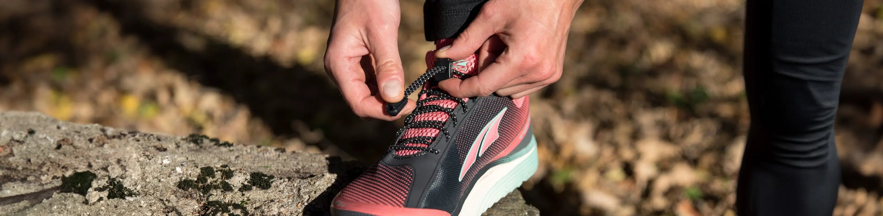 running shoe with Nathan Sports Run Laces